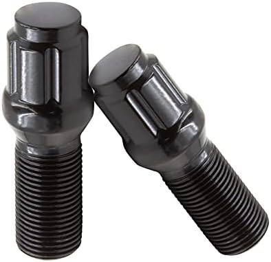 Делови за додатоци на тркала сет од 20 црни 12x1,5 завртки за заклучување на сплит конусно седиште со 28 мм должина на брадавица