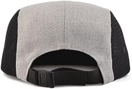 Sixhats Grey Mesh Arrow 5 панел капа | Унисекс | Една големина одговара на сите | Прилагодлива лента | Низок профил | Капи за кауза