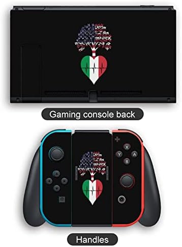 Италија САД налепници за заштита на срцето на корен за заштити на налепница за целосна обвивка, компатибилна со Nintendo Switch