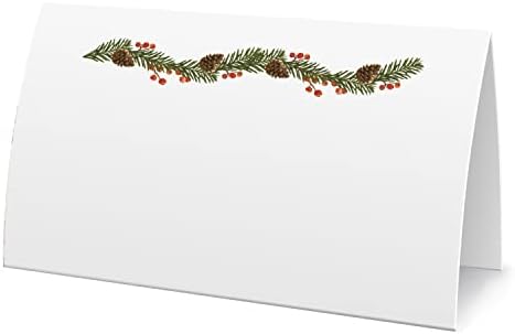 Божиќни етикети за шатори за храна - картички за место за Божиќ, картички за табели - совршени за картички за Божиќни места,