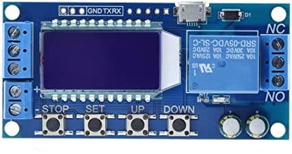 Kenid 6-30V Micro USB дигитален LCD дисплеј временски одложување на временско одложување на модулот за контрола на модулот за контрола