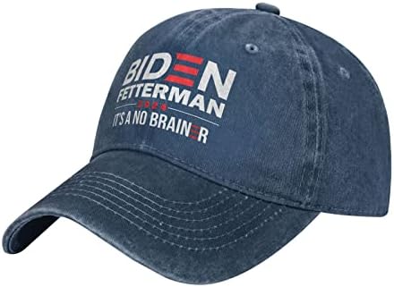 Biden-Fetterman-2024-It's-a-no-Brainer-24 избори каубојски капа бејзбол капи за мажи жени камионџии шапки капачиња тато капа
