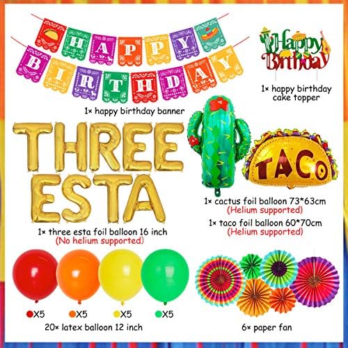 Мексикански Украси За Трета Роденденска Забава Три Резерви За Забави На Party Фиеста Роденденски Транспарент И Топер За Торта, Украси За Забави