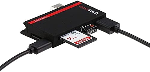 Навитех 2 во 1 ЛАПТОП/Таблет USB 3.0/2.0 Hub Адаптер/Микро USB Влез со Читач НА Sd/Micro SD Картички Компатибилен СО Asus Cromebook C523 15.6