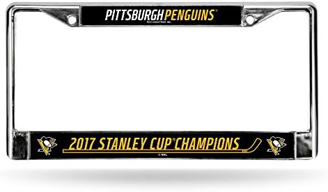 Rico Industries NHL Pittsburgh Penguins 2017 Stanley Cup Champions Chrome Frame