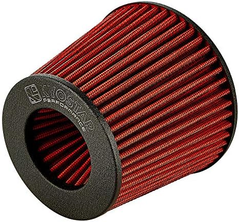 Универзална црвена црвена црвена боја 3 инчи 76 мм за замена на конусот за внесување на воздухот, филтер за сув воздух за конус на сув