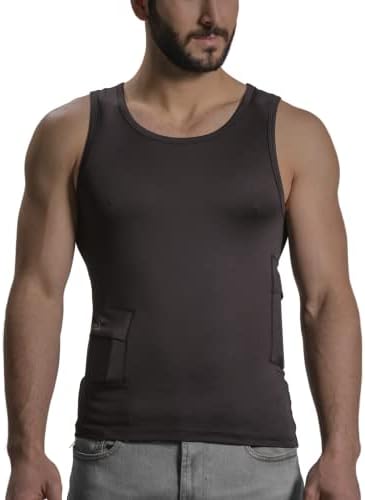 Резервоар за вратот на вратот на вратот за мажи со држач за инсулин пумпа - посебен мобилен телефон кој носи џеб - врвови на резервоарот без