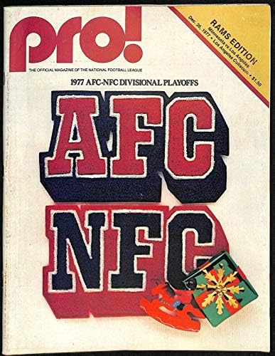 1977 NFC Програма за игри во плеј -оф Викингс против Рамс 12/26 Ла Колисеум екс/МТ 66185 - НФЛ програми