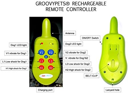 Groovypets Замена/Резервни Полнење Далечински Управувач со Појас-Клип Магија Е Јака Далечински Куче Тренер