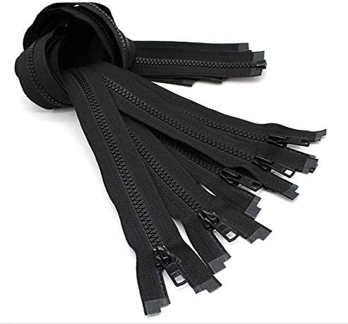YKK #5 SKI + SPORT обликувана пластична јакна за раздвојување патенти во боја црна боја