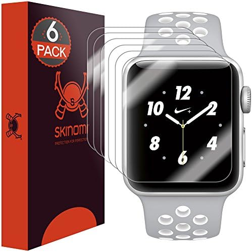 Заштитник на екранот Skinomi компатибилен со Apple Watch Nike+ Clear Techskin TPU Anti-Bubbul HD HD филм