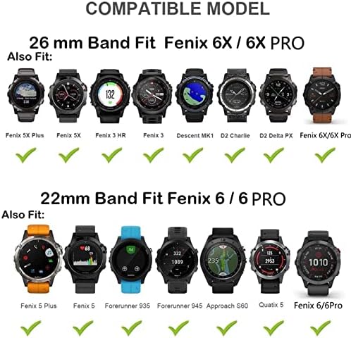 Gzifc Watchband за Garmin Fenix 6 6X Pro 5 5X ПЛУС 3HR Бенд За Пристап S62 S60 3 HR Гледајте Брзо Ослободување Лесна Лента За Зглоб