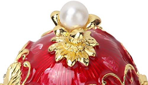 Hztyyier faberge јајце рачно насликана емајлирана фабел јајце стил декоративен накит кутија Плескав уникатен подарок за домашен декор