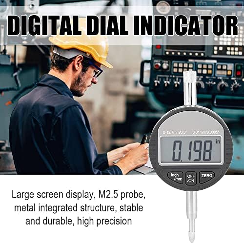 Индикатор за дигитално бирање Maizoon, 0-12,7 mm*0,01mm LCD опсег на опсег, електронски тестер за микрометар, NE10A