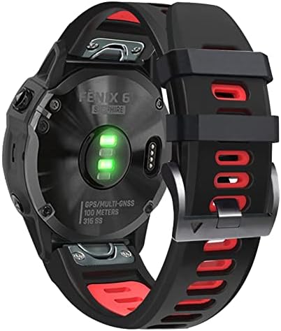 Eidkgd Sport Silicone Smart Watchband for Garmin Fenix ​​7 7x 6x 6 Pro 5x 5 Plus 3HR Easy Fit Fight Release 26 22mm зглобови