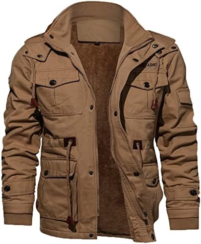 Саксигол ватирана јакна, мажите со долги ракави за надворешна облека паѓаат отворено модно цврсто копче надолу со палто дебело топло топло