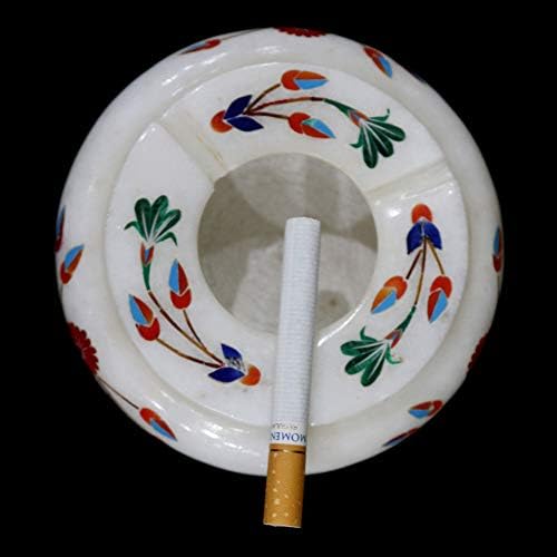 Продавница за занаетчиски производи Единствена цигара од цигари бел мермер вметнувач, фиока за пепел за затворено или надворешно користење