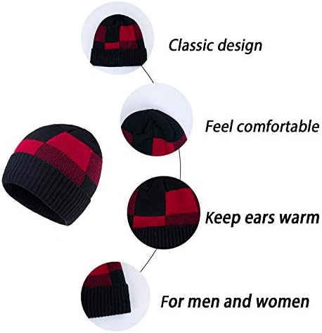 Langzhen Дебела топла зимска гравчиња класична дневна плетена капа мека капа за истегнување на жените