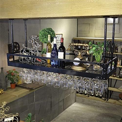 Винонски лавици Хоркс, двојни нивоа шишиња со висино вино шишиња КТВ креативни чаши за тавани/чаша за вино/држач за чаши