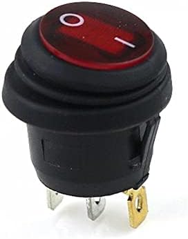Ezzon 1PCS KCD1 тркалезен водоотпорен водоотпорен 3pin ламба тркалезен прекинувач 10 A 250VAC 125V FLAM LAMP LAMT LED