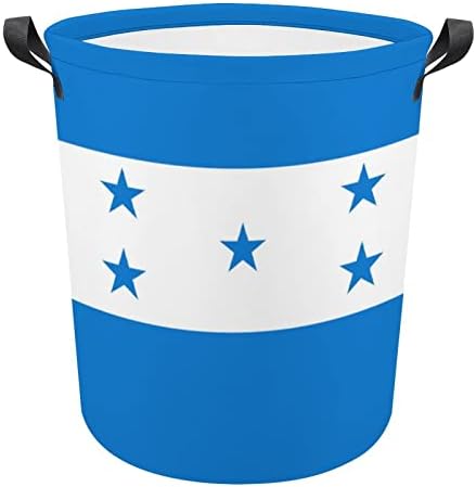 Хондурас знамето за преклопување на перална за перење водоотпорна торба за складирање на корпи со рачка 16,5 x 16,5 x 17