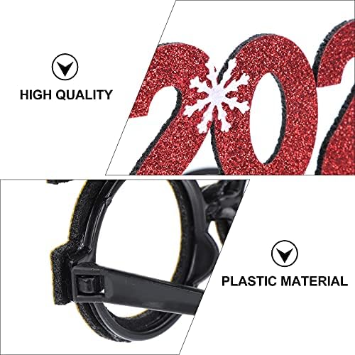 Кесјо 6 парчиња Нова Година 2022 Очила Смешни Креативни Очила Декор Забава Костим Реквизит За Божиќ Декор