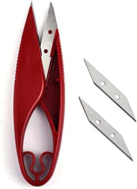 KRIVS занаетчиски ножици 1 парчиња исечоци за шиење за шиење пластична рачка на конец за вез за вкрстено бод за шипки за предиво