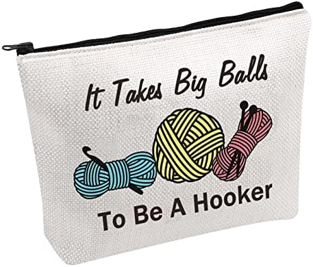 Pwhaoo Смешна торба за плетење со капчиња, потребни се големи топки за да бидат подароци за торбичка за торбички за капки за капки