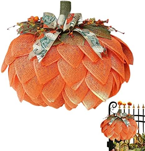 Есенски венец | Вештачки есенски венци за жетви, Денот на благодарноста падот на влезната врата од фармата куќа венец пад на отворено за украсување на влезната врат