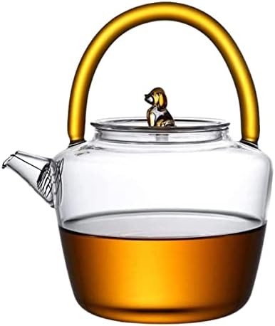 Современи Чајници Чајник Од Леано Железо Задебелен Чајник Отпорен На Топлина И Стаклен Чајник Со Висока Температура Со Инфузер Рачно Изработен