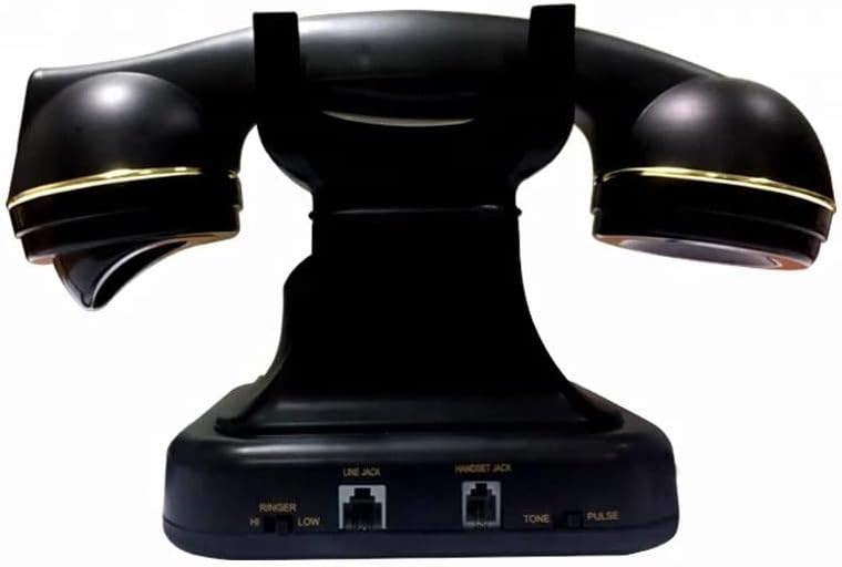 Телефонски црни фиксни телефони KJHD за домашен стил Антички телефонски телефонски телефонски телефон со фиксна фиксна телефонска телефонска