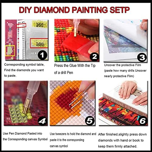 DIY 5D комплет за сликање на дијаманти за возрасни/деца/почетници целосна вежба дијамантска уметност со голема големина скапоцен