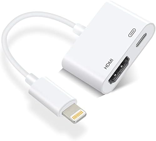 Равијад Молња До HDMI Адаптер, 1080p HD Дигитален AV Адаптер HDMI на iPad Компатибилен Со iPhone, iPad, Поддршка На Сите iOS Системи,
