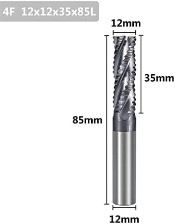 Htawi 5-16mm грубост Крај 4 Флејт Супер обложување рутер бит за алатки за челик од дрво од дрво 1 парчиња