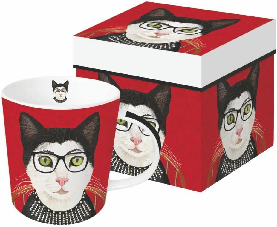 Познати пакети за подароци со 3 парчиња, вклучуваат RBG мачки кафе, кутија за подароци и салфетки за хартија што одговараат