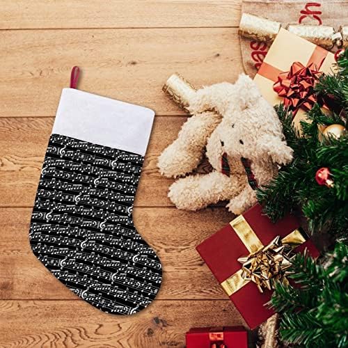 Музички белешки и лист Божиќ, виси чорапи за порибување за Божиќно дрво од камиони за одмор дома
