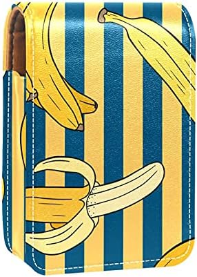 Лето Овошје Банана Жолта Морнарица Лента Усна Сјај Држач Кармин Случај Преносни Шминка Торба Патување Кармин Организатор Случај