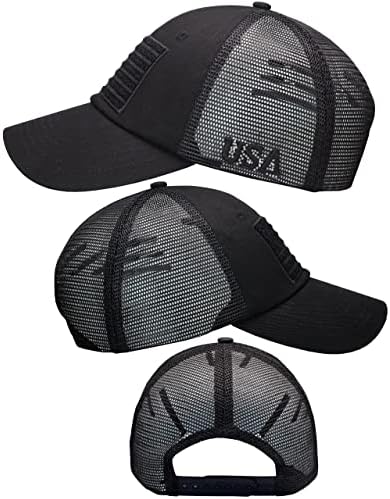 Американското знаме на Antourage, неконструирано Unisex Mesh Snapback Бејзбол капа капа за мажи и жени +2 Патриотски закрпи вклучени