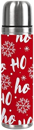 Вантасо изолирано шише со вода Божиќ Црвена Хо снегулки Нова Година Зимска изолација вакуум колба Спортски чаша кригла 500 мл 17 мл за