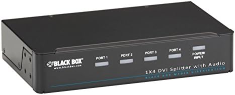 Црна кутија 1 x 4 dvi-d сплитер со аудио и HDCP