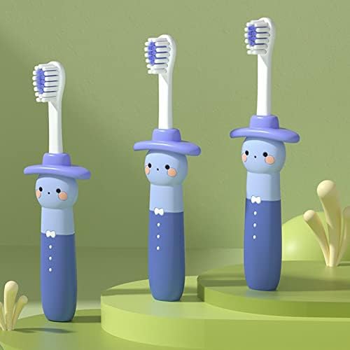 Vzdsddef Нова детска мека четка за заби за четки за заби Детска силиконска рачка за заби за заби проширена фина коса мека контурирана