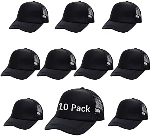 ОКБА 10 пакет сублимација празно бејзбол капа од полиестерска мрежа црна камионџија за возрасни