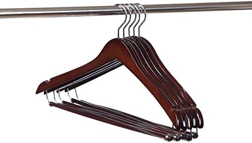 Квалитетни закачалки дрвени закачалки убави цврсти костуми за закачалки со заклучување бар махагони