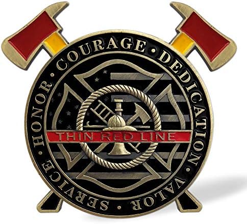 Тенка Црвена Линија Пожарникар Предизвик Монета-Ние Секогаш Ќе Се кандидира во