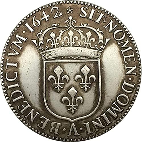 1642 Француска Монета Чиста Бакарна Сребрена Активност Монети Занаети Колекцијакоин Колекција Комеморативна Монета