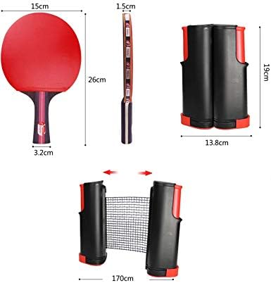 Letuwj пинг -понг лопатка сет со мрежна мрежа, 4 лопатки, 8 топки и преносен случај на покритие