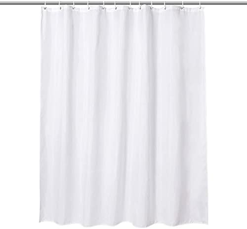 Туш завеса водоотпорна ткаенина за завеси за туширање со 12 куки и 'рѓосана метална гром, машина што може да се мие мека и лесна