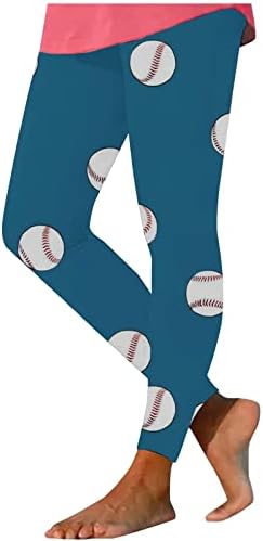 Американско знаме патриотски нозе Controlенски стомак контрола патриотски starsвезди ленти џогер панталони спортски тренингот јога џогирање спорт