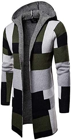 Лесни дуксери за мажи плетена крпеница палто јакна кардиган со долги ракави врвови блузи дуксери дуксери
