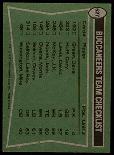 1978 Топс 527 водачи на Буканеерс и список со списоци Морис Овенс/Исак Хагинс/Мајк Вашингтон/Ли Рој Селмон Тампа Беј Буканеерс